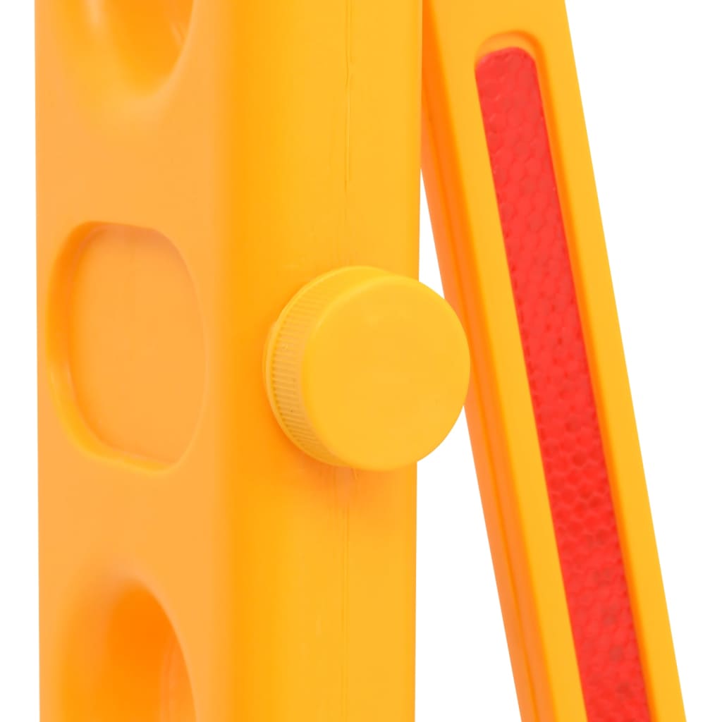 Barriera Stradale Pieghevole Gialla 250x38x96 cm 150988