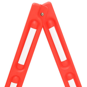 vidaXL Barriera Stradale Pieghevole Rossa 210x50x105 cm