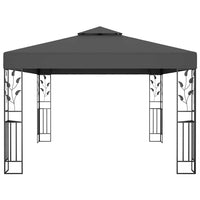 Gazebo con Tetto Doppio e Luci LED 3x4 m Antracite  cod mxl 47178