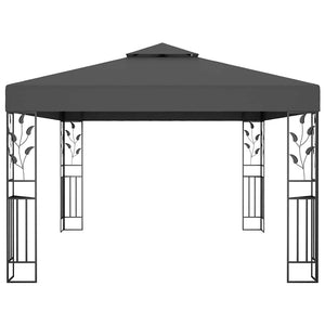 Gazebo con Tetto Doppio e Luci LED 3x4 m Antracite  cod mxl 47178