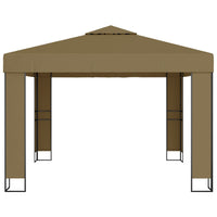 Gazebo con Tetto Doppio e Luci LED 3x3x2,7 m Grigio Talpa 3070303