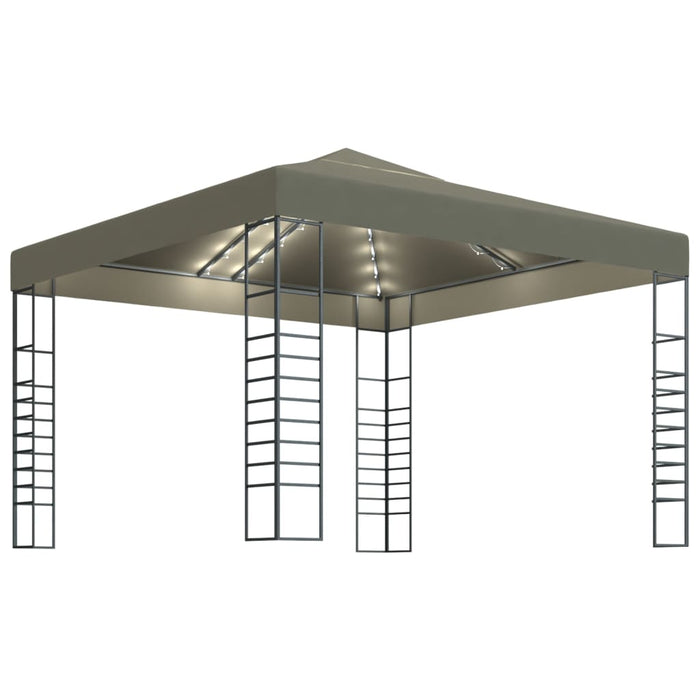 Gazebo con Luci LED a Stringa 3x3 m Grigio Talpa 3070309