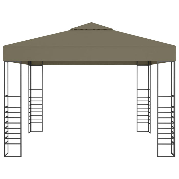 Gazebo con Luci LED a Stringa 3x3 m Grigio Talpa