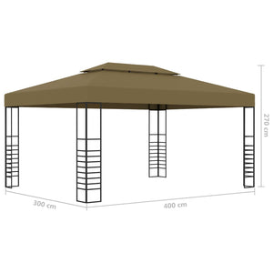 Gazebo con Luci LED a Stringa 3x4 m Grigio Talpa 3070310