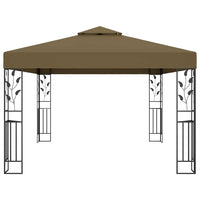 Gazebo con Tetto Doppio e Luci LED 3x4 m Grigio Talpa