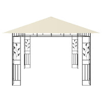 Gazebo con Zanzariera e Luci LED 4x3x2,73 m Crema  cod mxl 58743
