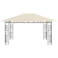 Gazebo con Zanzariera e Luci LED 4x3x2,73 m Crema  cod mxl 58743