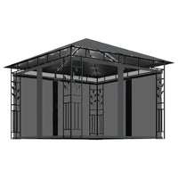Gazebo con Zanzariera e Luci LED 3x3x2,73 m Antracite  cod mxl 71569