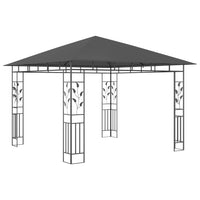 Gazebo con Zanzariera e Luci LED 3x3x2,73 m Antracite 3070316