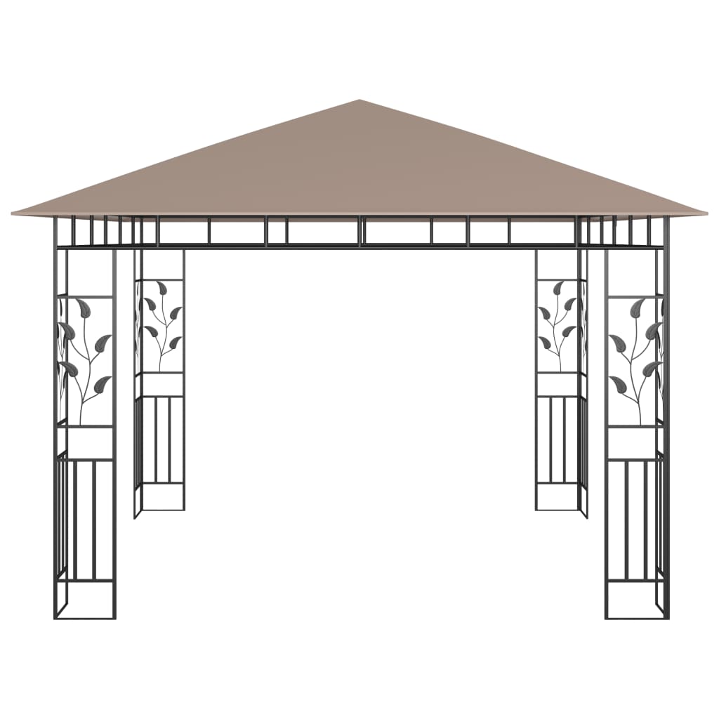 Gazebo con Zanzariera Luci LED 3x3x2,73 m Grigio Talpa  cod mxl 60245
