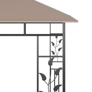 Gazebo con Zanzariera Luci LED 3x3x2,73 m Grigio Talpa  cod mxl 60245