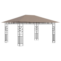 Gazebo con Zanzariera Luci LED 4x3x2,73 m Grigio Talpa cod mxl 56176