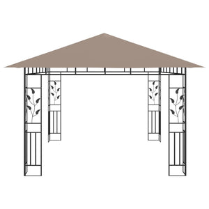 Gazebo con Zanzariera Luci LED 4x3x2,73 m Grigio Talpa cod mxl 56176