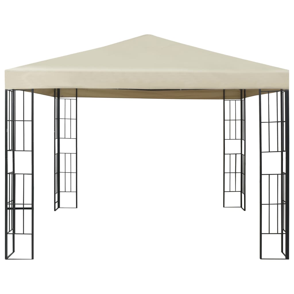 Gazebo con Stringa di Luci LED 3x3 m Crema 3070320