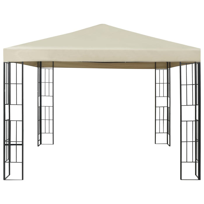 Gazebo con Stringa di Luci LED 3x3 m Crema 3070320