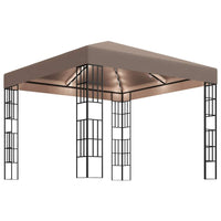 Gazebo con Luci a Stringa LED 3x3 m Grigio Talpa 3070324
