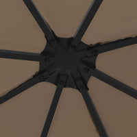 Gazebo con Luci a Stringa LED 3x3 m Grigio Talpa 3070324