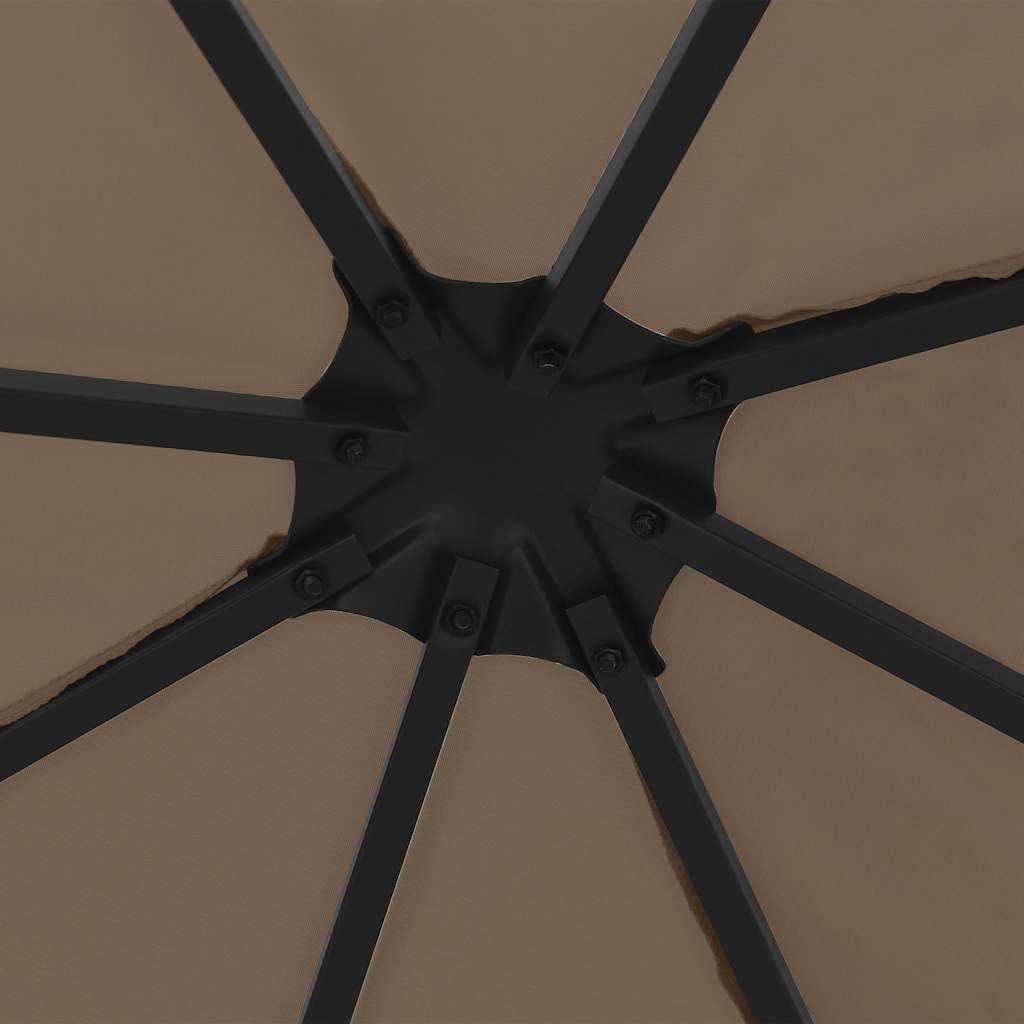 Gazebo con Luci a Stringa LED 3x3 m Grigio Talpa