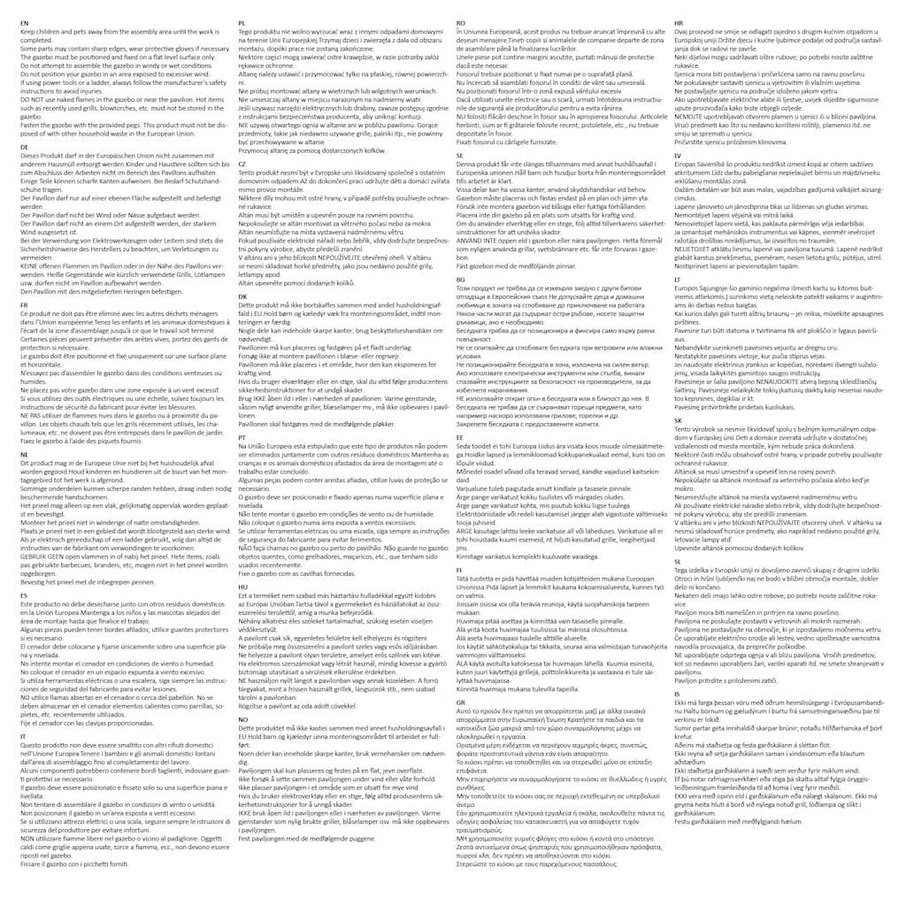 Gazebo con Luci a Stringa LED 4x3 m Grigio Talpa 3070325