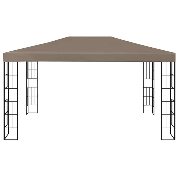 Gazebo con Luci a Stringa LED 4x3 m Grigio Talpa 3070325