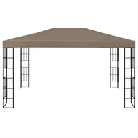 Gazebo con Luci a Stringa LED 4x3 m Grigio Talpa