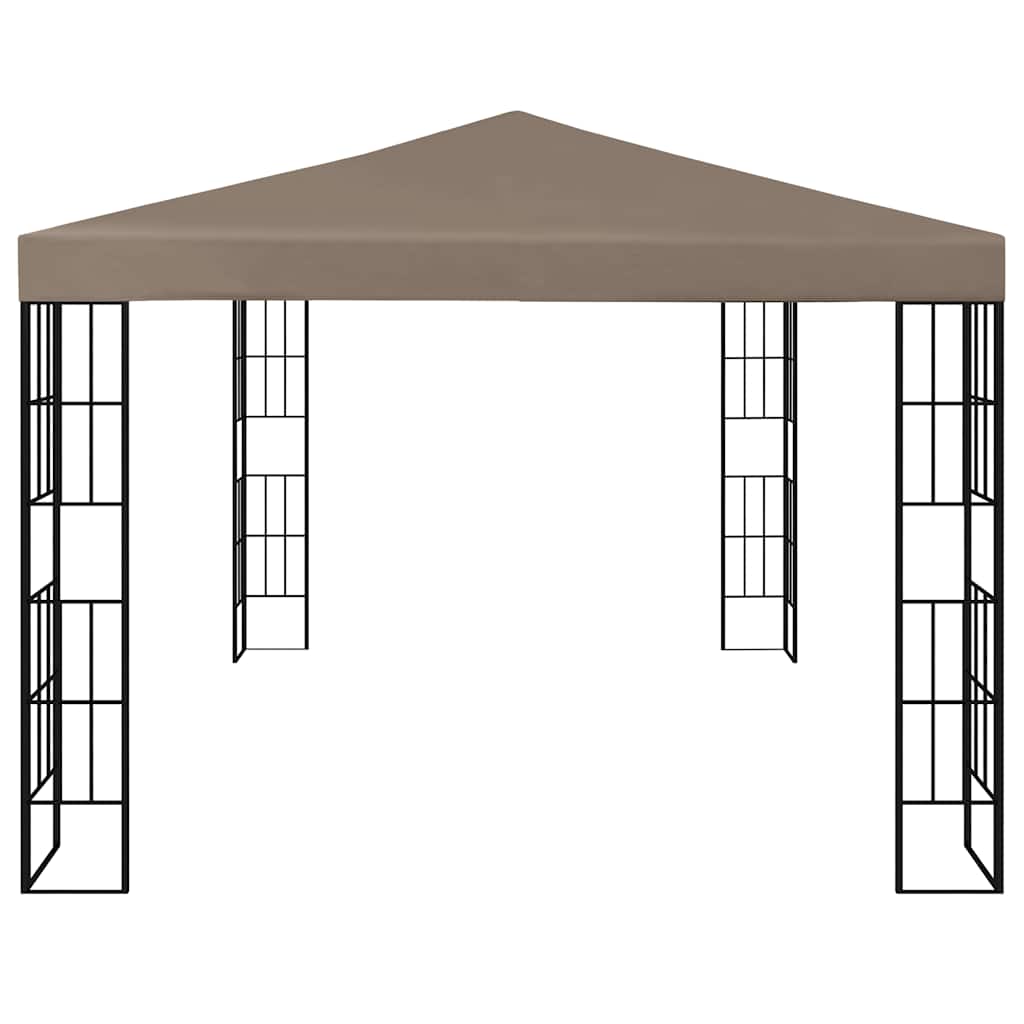 Gazebo con Luci a Stringa LED 4x3 m Grigio Talpa