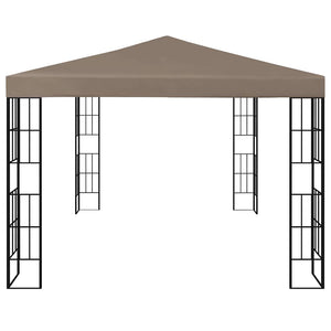 Gazebo con Luci a Stringa LED 4x3 m Grigio Talpa
