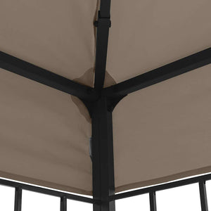 Gazebo con Luci a Stringa LED 4x3 m Grigio Talpa 3070325