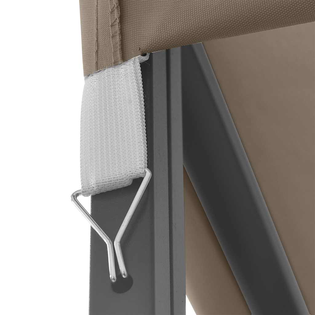 Gazebo con Luci a Stringa LED 4x3 m Grigio Talpa