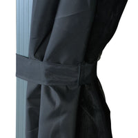 Gazebo con Tende e Luci LED 300x300 cm Antracite in Alluminio