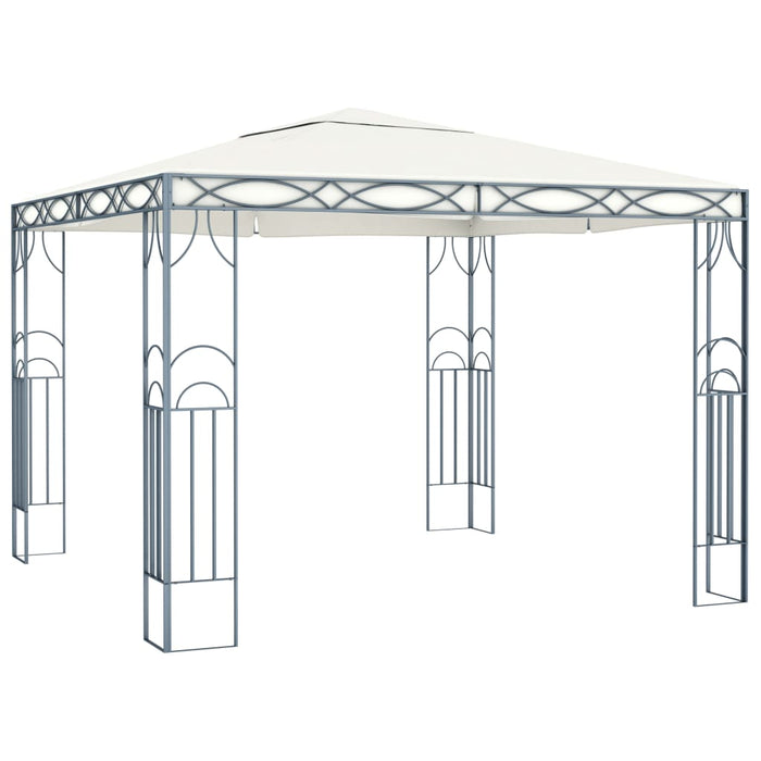 Gazebo con Stringa di Luci LED 300x300 cm Crema 3070338