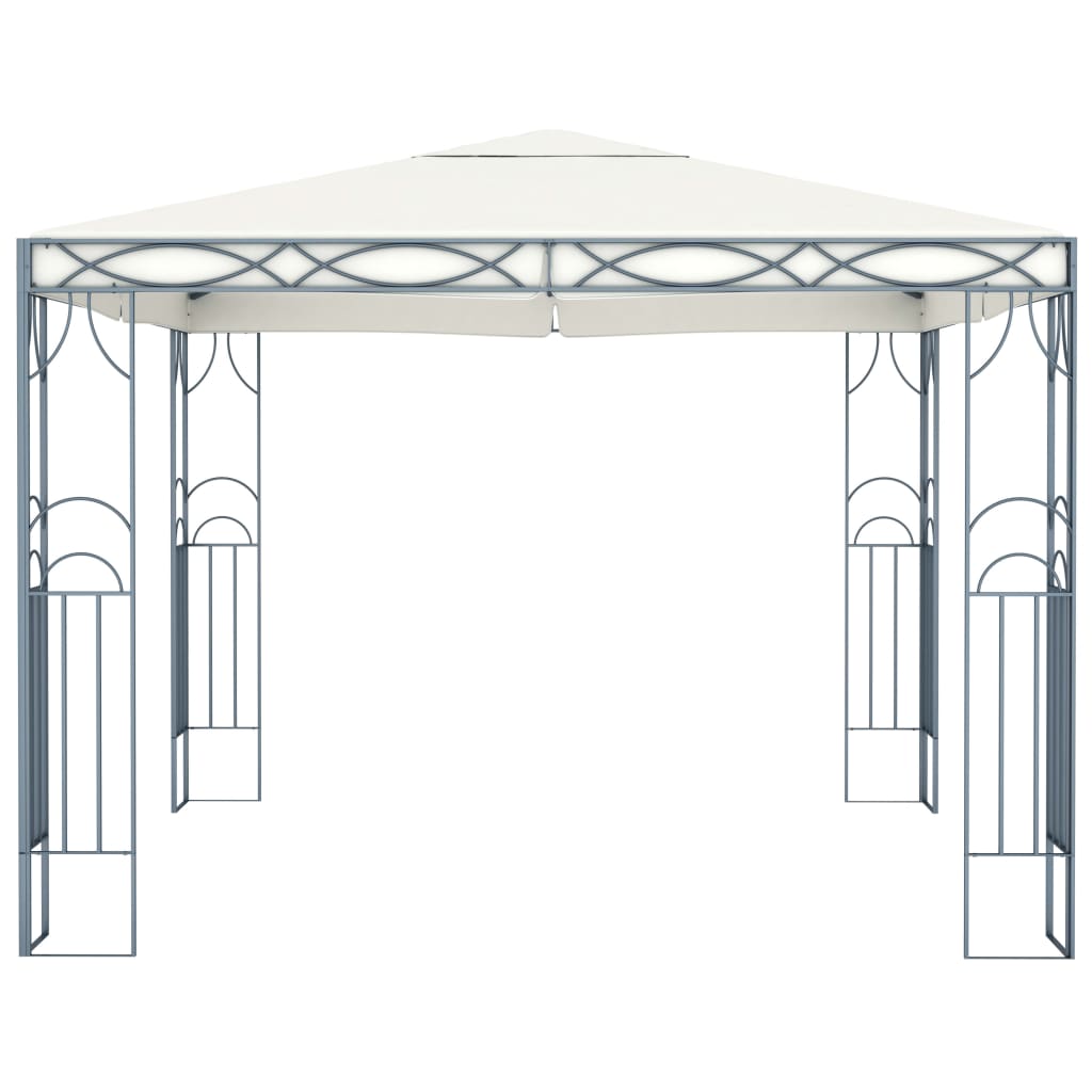 Gazebo con Stringa di Luci LED 300x300 cm Crema 3070338