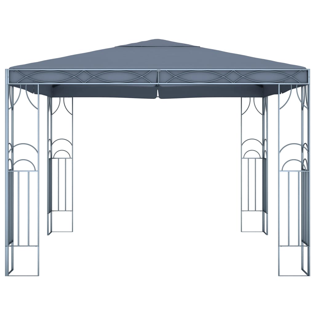 Gazebo con Stringa di Luci LED 300x300 cm Antracite
