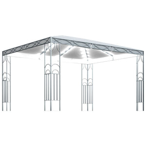 Gazebo con Stringa di Luci LED 400x300 cm Crema 3070340