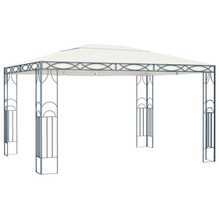 Gazebo con Stringa di Luci LED 400x300 cm Crema 3070340