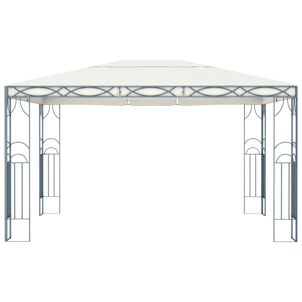 Gazebo con Stringa di Luci LED 400x300 cm Crema 3070340