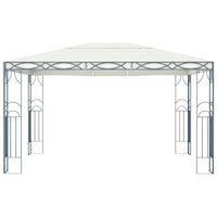 Gazebo con Stringa di Luci LED 400x300 cm Crema 3070340