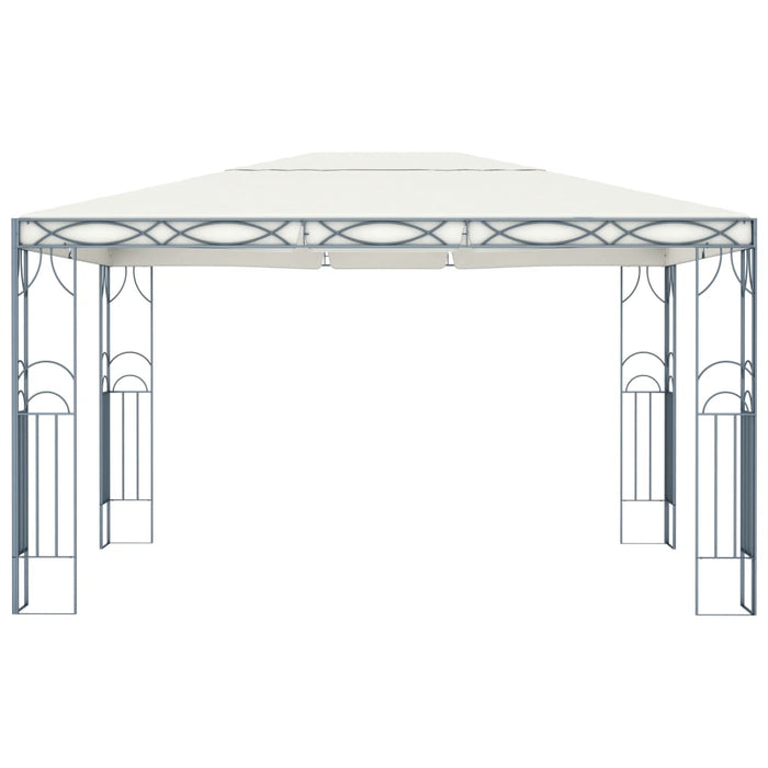 Gazebo con Stringa di Luci LED 400x300 cm Crema 3070340