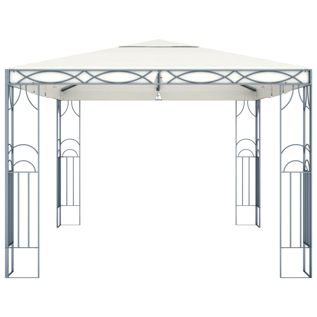 Gazebo con Stringa di Luci LED 400x300 cm Crema 3070340