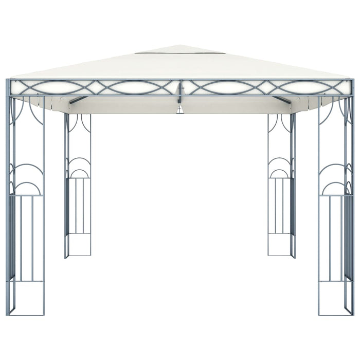 Gazebo con Stringa di Luci LED 400x300 cm Crema 3070340