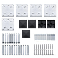 Set Pannelli di Recinzione in WPC 699x186 cm Nero 3070431