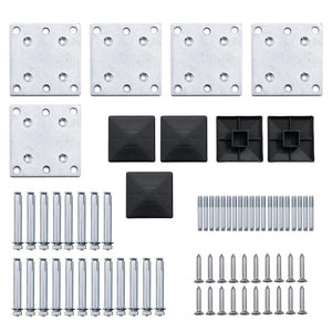 Set Pannelli di Recinzione in WPC 699x186 cm Nero 3070431