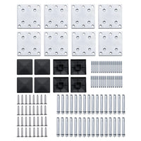 Set Pannelli di Recinzione in WPC 1218x186 cm Nero cod mxl 19172