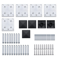 Set Pannelli di Recinzione in WPC 619x(105-186) cm Nero 3070439