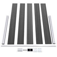 Set Pannelli di Recinzione in WPC 699x105 cm Nero