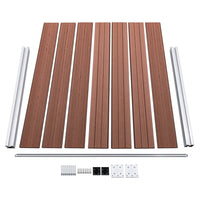 Set Pannelli di Recinzione in WPC 699x146 cm Marrone