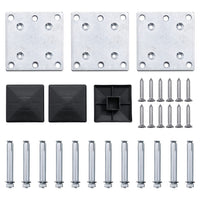 Set Pannello di Recinzione in WPC 353x146 cm Grigio   cod mxl 22536