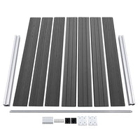 Set Pannelli di Recinzione in WPC 526x146 cm Nero 3070460