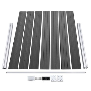 Set Pannelli di Recinzione in WPC 872x146 cm Nero 3070462