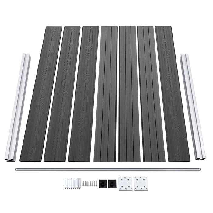 Set Pannelli di Recinzione in WPC 872x146 cm Nero 3070462